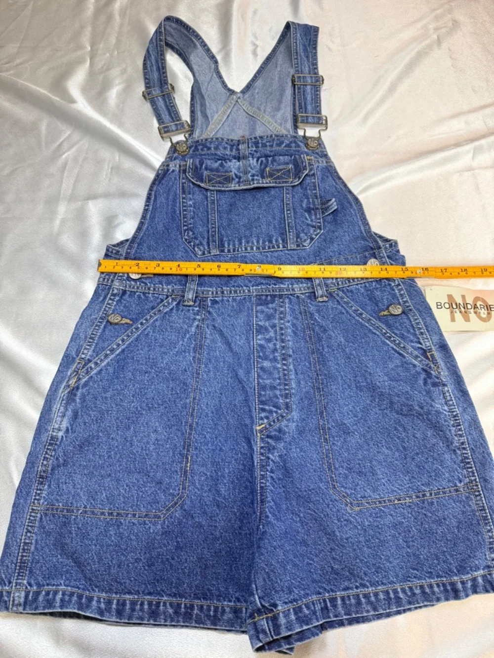 No Boundaries Denim Shortalls Overalls Size M